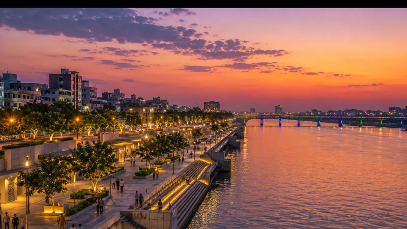 Sabarmati Riverfront in Ahmedabad — home and online tutors from Dronacharya Tutorials
