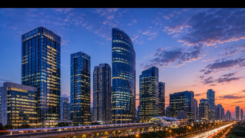 Modern skyline in Noida — home and online tutors from Dronacharya Tutorials